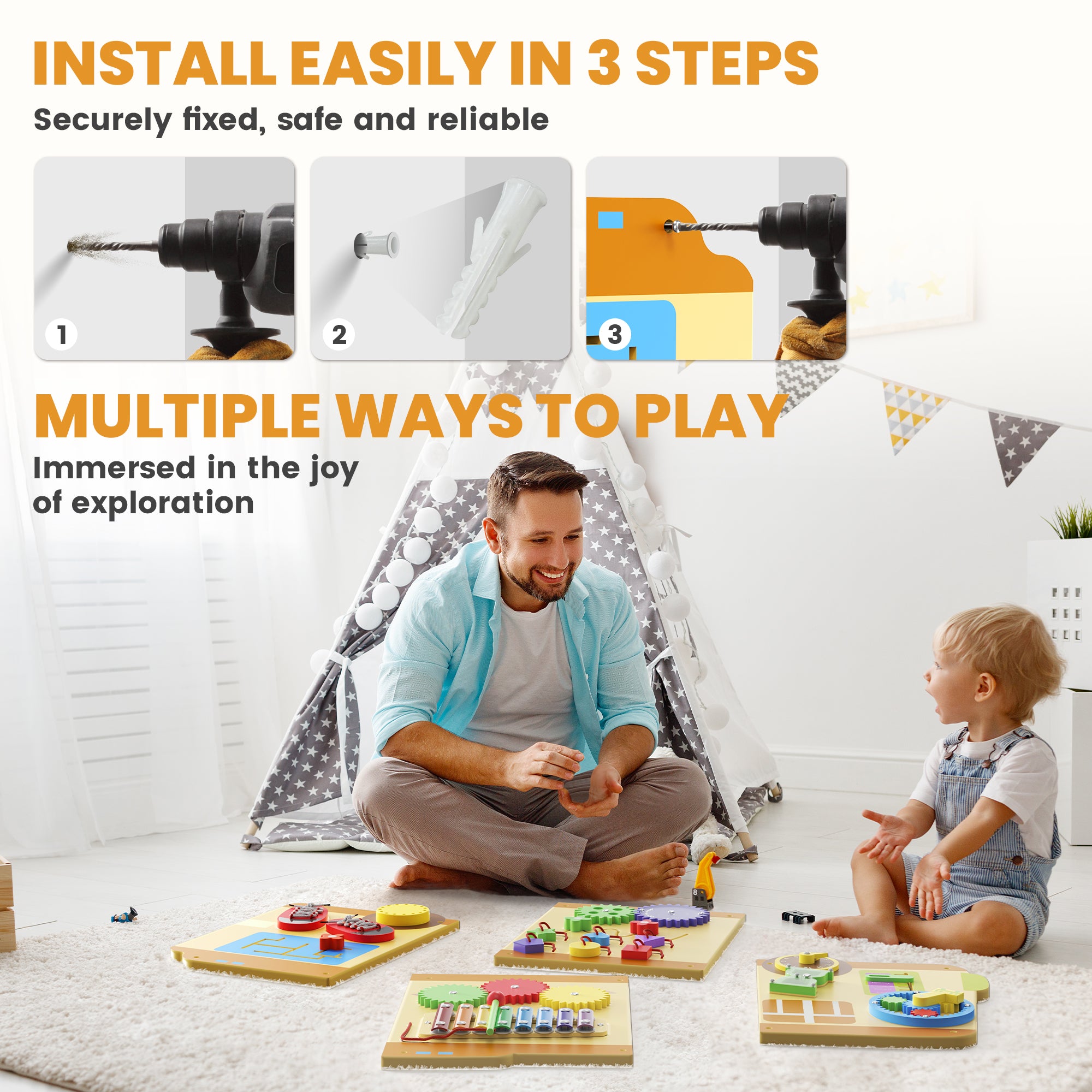 Giggle- BlueWood® Busy Board *Bus